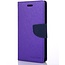 Phone case suitable for Apple iPhone 13 Pro - Mercury Fancy Diary Wallet Case - Case with Card Holder - Purple/Blue