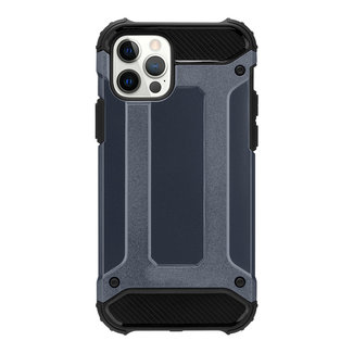 Mercury Goospery Telefoonhoesje geschikt voor iPhone 13 Pro - Metallic Armor Case - Donker Blauw