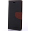 Phone case suitable for Apple iPhone 13 Pro Max - Mercury Fancy Diary Wallet Case - Case with Card Holder - Black/Brown