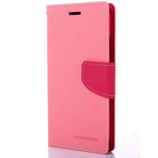 Phone case suitable for Apple iPhone 13 Pro Max - Mercury Fancy Diary Wallet Case - Case with Card Holder - Pink/Magenta