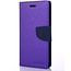 Phone case suitable for Apple iPhone 13 Pro Max - Mercury Fancy Diary Wallet Case - Case with Card Holder - Purple/Blue