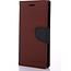Phone case suitable for Apple iPhone 13 Pro Max - Mercury Fancy Diary Wallet Case - Case with Card Holder - Brown/Black