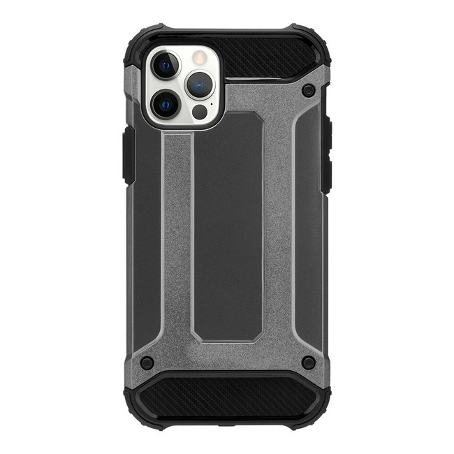 Phone case suitable for iPhone 13 Pro Max - Metallic Armor Case - Gray