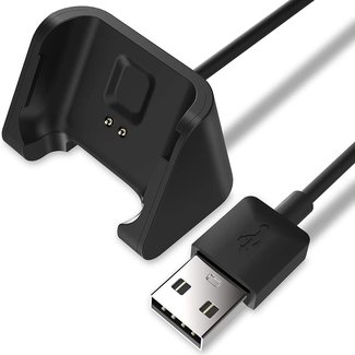 Case2go Oplaadkabel geschikt voor Amazfit BIP / BIP Lite - USB-kabel - 1.00 meter - Zwart