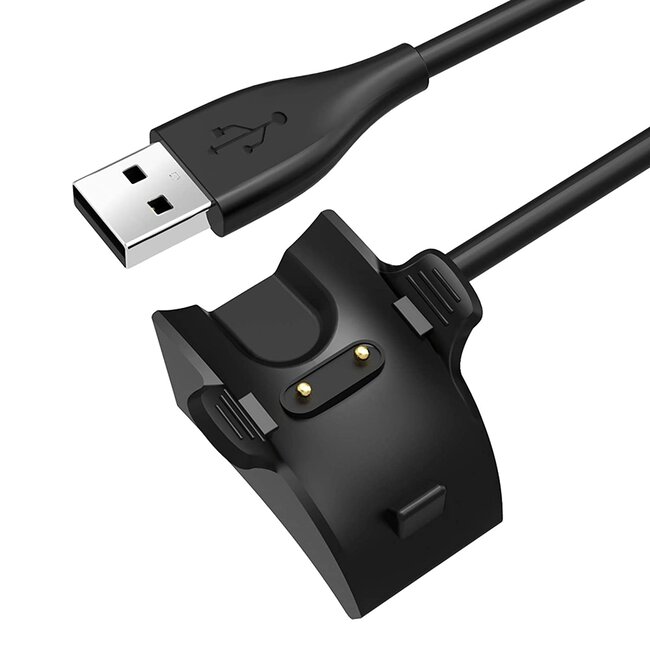 Oplaadkabel geschikt voor Huawei Band 2 / 3 / 3 Pro / 4 / 4 Pro - USB-kabel - 1.00 meter - Zwart