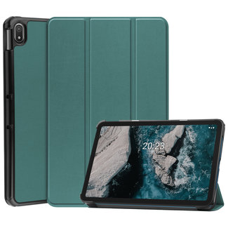 Cover2day Case2go - Tablet hoes geschikt voor Nokia T20 (2021) - 10.4 Inch - Tri-Fold Book Case - Donker Groen