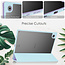 Tablet hoes voor Samsung Galaxy Tab A8 (2021) - 10.5 Inch - Transparante Case - Tri-fold Back Cover - Licht Blauw
