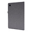 Case2go - Tablet hoes geschikt voor Samsung Galaxy Tab A8 (2021) - 10.5 Inch - Book Case met Soft TPU houder - Grijs