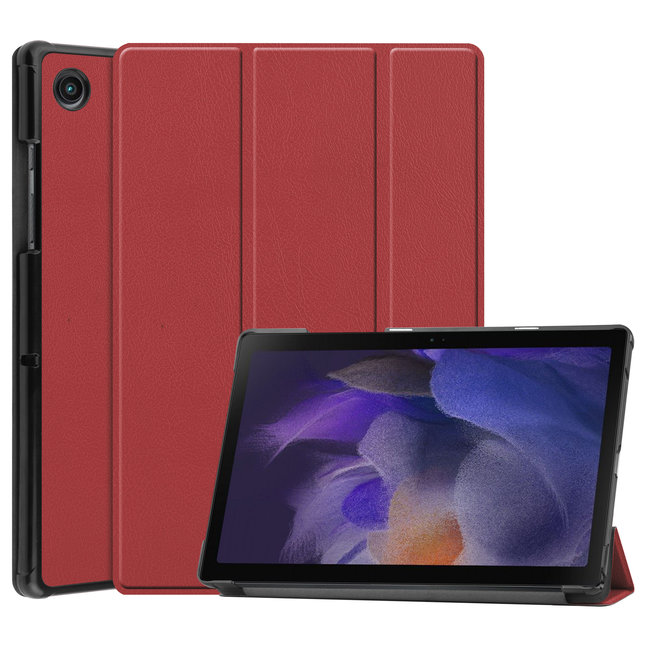 Tablet hoes voor Samsung Galaxy Tab A8 (2021) - 10.5 inch - Tri-Fold Book Case - Auto Wake functie - Donker Rood