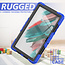 Tablet Hoes geschikt voor Samsung Galaxy Tab A8 (2021) - 10.5 Inch - Heavy Duty Case met Ingebouwde Screenprotector en Schouderriem - Donker Blauw