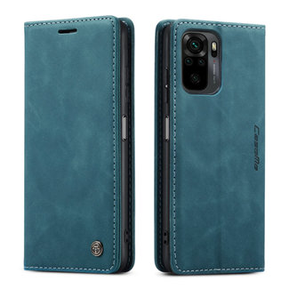 CaseMe CaseMe - Hoesje compitabel met Xiaomi K40 - Wallet Book Case - Magneetsluiting - Blauw