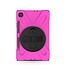 Tablet hoes voor Samsung Galaxy Tab S8 (2022) - Hand Strap Armor Case Met Pencil Houder - Magenta