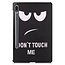 Case2go - Tablet Hoes compatibel met Samsung Galaxy Tab S8 (2022) - Tri-Fold Book Case - Don't Touch Me