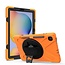Case2go - Tablet Hoes geschikt voor Samsung Galaxy Tab S8 (2022) - Hand Strap Armor Case Met Pencil Houder - Oranje