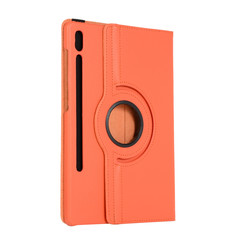 Case2go - Tablet hoes geschikt voor Samsung Galaxy Tab S8 (2022) - Draaibare Book Case Cover - 11 Inch - Oranje