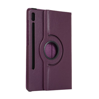 Cover2day Case2go - Tablet hoes geschikt voor Samsung Galaxy Tab S8 (2022) - Draaibare Book Case Cover - 11 Inch - Paars