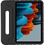 Case2go - Hoes geschikt voor Samsung Galaxy Tab S8 (2022) - 11 inch - Schokbestendige case met handvat - Eva Kids Cover - Zwart