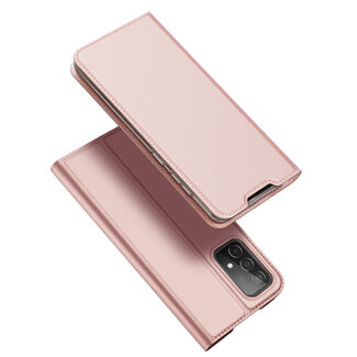 Dux Ducis Dux Ducis - Telefoonhoesje compatibel met Samsung Galaxy A73 5G - Skin Pro Book Case - Roze