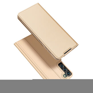 Dux Ducis Dux Ducis - Telefoonhoesje compatibel met Samsung Galaxy S22 Plus  - Skin Pro Book Case - Goud