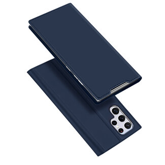 Dux Ducis Dux Ducis - Telefoonhoesje geschikt voor Samsung Galaxy S22 Ultra - Skin Pro Book Case - Blauw