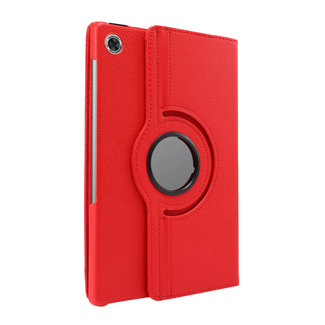 Case2go - Tablet hoes compatibel met Lenovo Tab M10 HD - 2e Generatie (TB-X306) - Draaibare Book Case Cover - 10.1 Inch - Rood