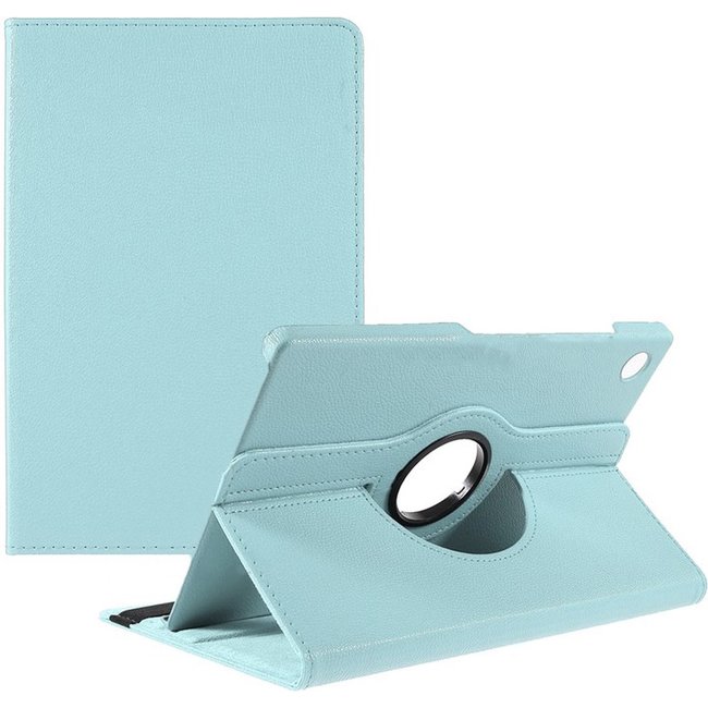 Case2go - Tablet hoes geschikt voor Samsung Galaxy Tab A8 (2021) - 10.5 Inch - Draaibare Book Case Cover - Licht Blauw