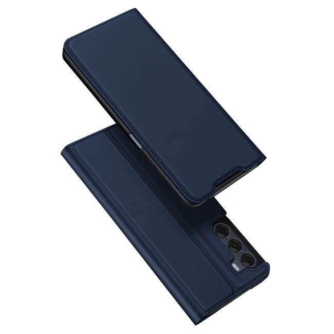 Dux Ducis - Telefoonhoesje geschikt voor Motorola Moto G200 5G - Skin Pro Book Case - Donker Blauw