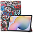 Cover2day - Tablet Hoes geschikt voor Samsung Galaxy Tab S8 Plus (2022) - 12.7 Inch - Tri-Fold Book Case - Graffiti