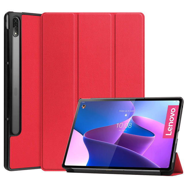 Cover2day - Tablet hoes geschikt voor Lenovo Tab P12 Pro - Tri-Fold Book Case - Rood