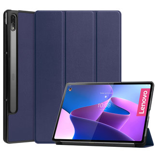 Cover2day Cover2day - Tablet hoes geschikt voor Lenovo Tab P12 Pro - Tri-Fold Book Case - Blauw