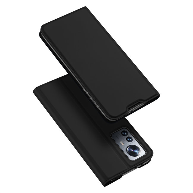 Dux Ducis - Telefoonhoesje geschikt voor Xiaomi 12 Pro - Skin Pro Book Case - Zwart