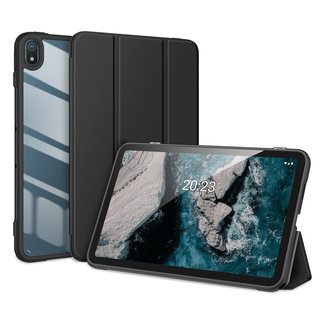 Dux Ducis Dux Ducis - Tablet hoes geschikt voor Nokia T20 (2021) - 10.4 Inch - Toby Series - Auto Sleep/Wake functie - Tri-Fold Book Case - Zwart