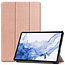 Case2go - Tablet Hoes compatibel met Samsung Galaxy Tab S8 (2022) - Tri-Fold Book Case - Rosé Goud