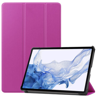 Cover2day Tablet hoes voor Samsung Galaxy Tab S8 (2022) - Tri-Fold Book Case - Paars