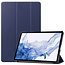 Tablet hoes voor Samsung Galaxy Tab S8 (2022) - Tri-Fold Book Case - Donker Blauw