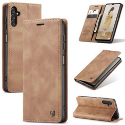 CaseMe - Hoesje geschikt voor Samsung Galaxy A13 5G - Wallet Book Case - Magneetsluiting - Licht Bruin