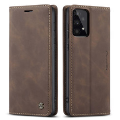 CaseMe - Hoesje compitabel met Samsung Galaxy A33 5G - Wallet Book Case - Magneetsluiting - Donker Bruin