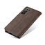 Caseme - Telefoonhoesje geschikt voor Samsung Galaxy S22 - Retro Wallet Book Case - Magneetsluiting - Donker Bruin