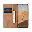 Caseme - Telefoonhoesje geschikt voor Samsung Galaxy S22 - Retro Wallet Book Case - Magneetsluiting - Licht Bruin