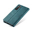 Caseme - Telefoonhoesje geschikt voor Samsung Galaxy S22 - Retro Wallet Book Case - Magneetsluiting - Blauw