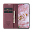 Caseme - Telefoonhoesje geschikt voor Samsung Galaxy S22 - Retro Wallet Book Case - Magneetsluiting - Rood