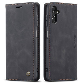 Dux Ducis Caseme - Telefoonhoesje geschikt voor Samsung Galaxy S22 - Retro Wallet Book Case - Magneetsluiting - Zwart