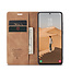 CaseMe - Hoesje geschikt voor Samsung Galaxy S22 Plus 5G - Retro Wallet Book Case - Magneetsluiting - Licht Bruin