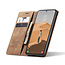 CaseMe - Hoesje geschikt voor Samsung Galaxy S22 Plus 5G - Retro Wallet Book Case - Magneetsluiting - Licht Bruin