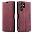 Dux Ducis Caseme - Telefoonhoesje geschikt voor Samsung Galaxy S22 Ultra 5G - Retro Wallet Book Case - Magneetsluiting - Rood