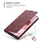 Caseme - Telefoonhoesje geschikt voor Samsung Galaxy S22 Ultra 5G - Retro Wallet Book Case - Magneetsluiting - Rood