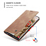 Caseme - Telefoonhoesje geschikt voor Samsung Galaxy S22 Ultra 5G - Retro Wallet Book Case - Magneetsluiting - Licht Bruin