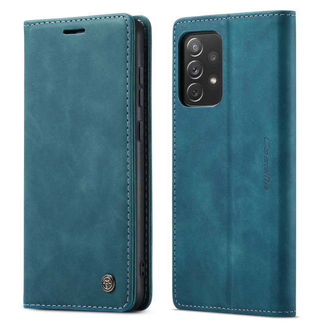 Caseme - Hoesje geschikt voor Samsung Galaxy A73 5G - Wallet Book Case - Magneetsluiting -  Blauw