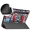 Cover2day - Tablet hoes geschikt voor Samsung Galaxy Tab S8 Plus (2022) - 12.7 inch - Flexibel TPU - Tri-Fold Book Case - Met pencil houder - Graffiti