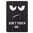 Cover2day - Tablet hoes geschikt voor Samsung Galaxy Tab S8 (2022) - 11 inch - Flexibel TPU - Tri-Fold Book Case - Met pencil houder - Don't Touch Me